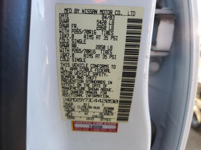 1N6MD29Y73C442090 2003 Nissan Frontier Crew Cab Sc