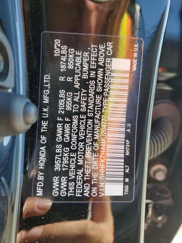 2021 HONDA CIVIC SPOR - SHHFK7H44MU204777