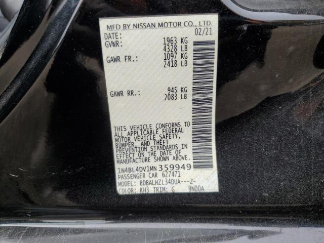 1N4BL4DV1MN359949 Nissan ALTIMA SV
