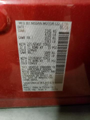 5N1AT2MVXJC818053 Nissan ROGUE S