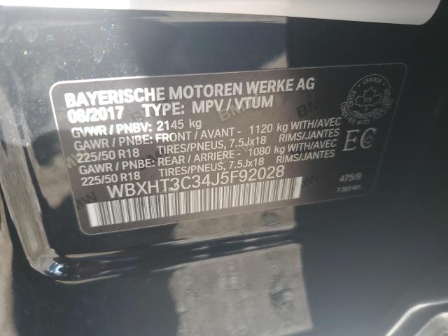WBXHT3C34J5F92028 BMW X1 Xdrive28i