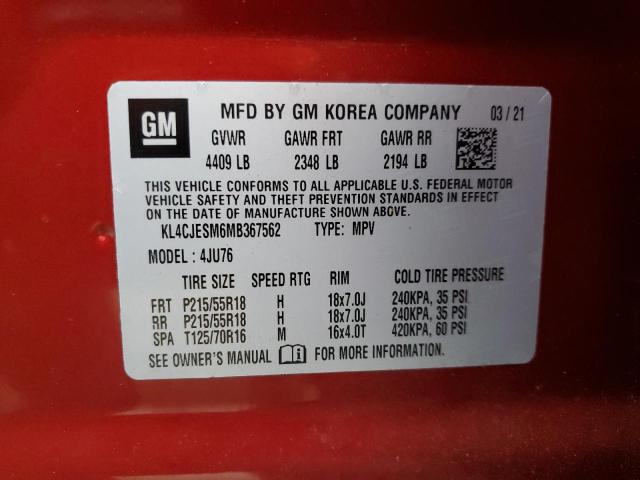 KL4CJESM6MB367562 Buick Encore PRE 10