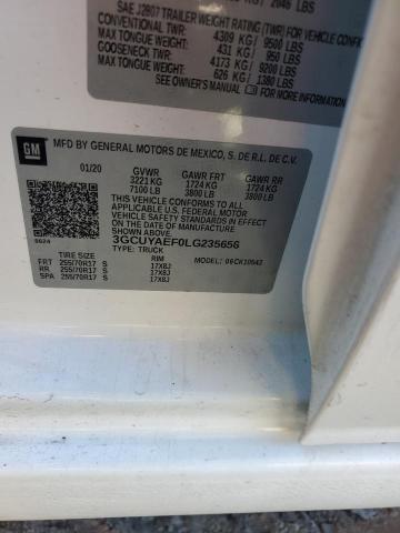 2020 CHEVROLET 10/1500 - 3GCUYAEF0LG235656