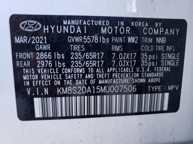 2021 HYUNDAI SANTA FE B KM8S2DA15MU007506