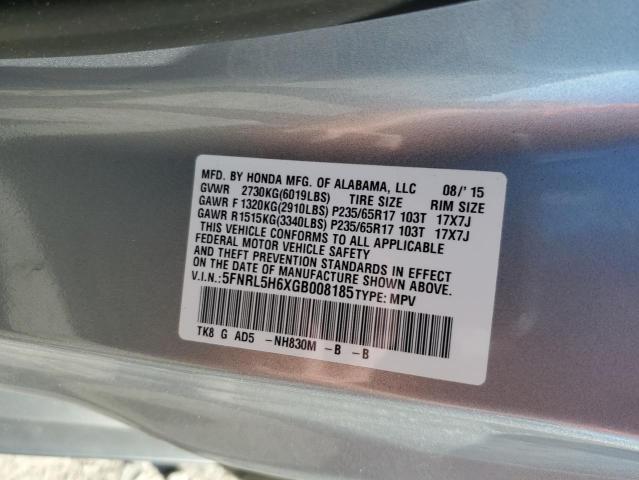 5FNRL5H6XGB008185 Honda ODYSSEY EXL