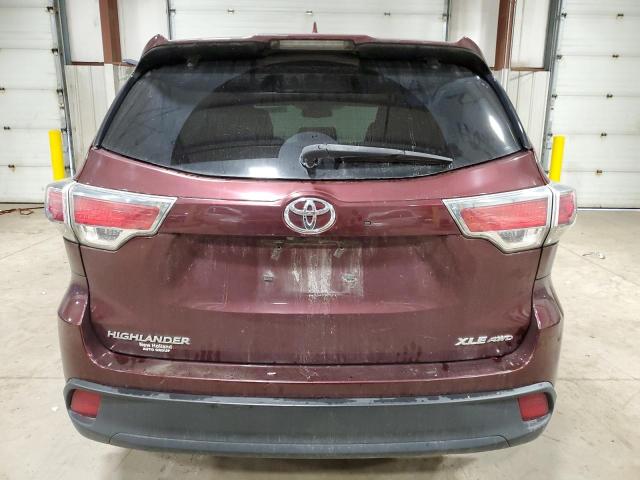 VIN 5TDJKRFHXES044608 2014 Toyota Highlander, Xle no.6