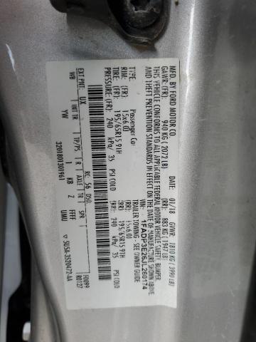 1FADP3E26JL260174 Ford FOCUS S
