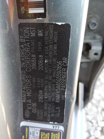 KNAFK5A85G5597856 KIA FORTE LX