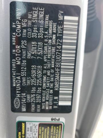 KM8SM4HF8EU071472 Hyundai Santa Fe Gls