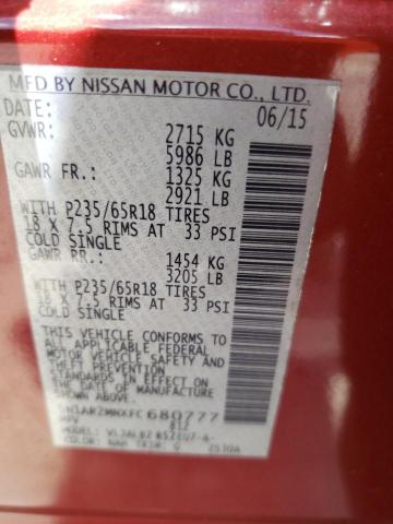 5N1AR2MNXFC680777 Nissan Pathfinder S