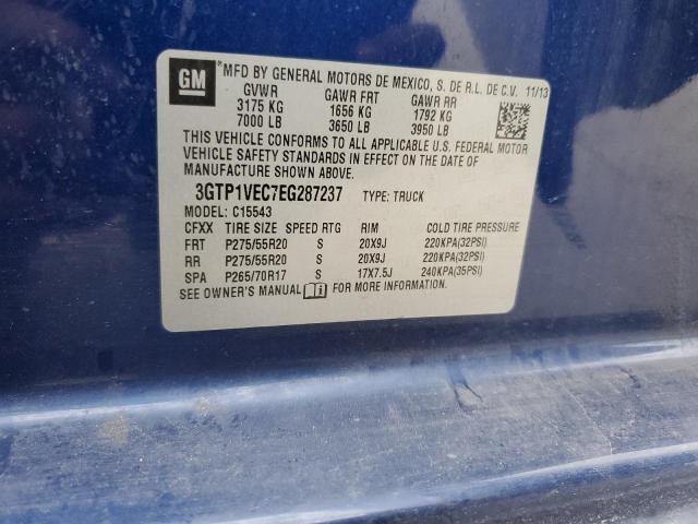 3GTP1VEC7EG287237 GMC Sierra C1500 Slt