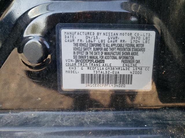 3N1CE2CP2FL434020 Nissan Versa Note S
