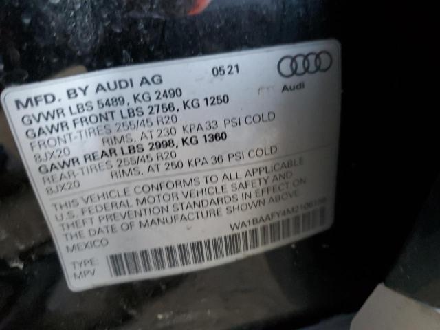 WA1BAAFY4M2106156 Audi Q5 PREMIUM 10