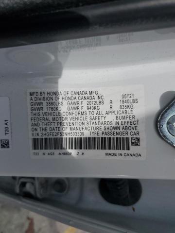 2HGFE2F53NH503309 Honda Civic Sport