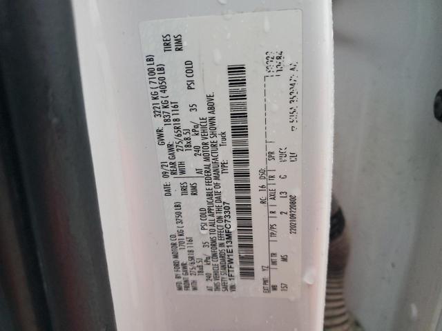 1FTFW1E13MFC73307 Ford F150 Supercrew