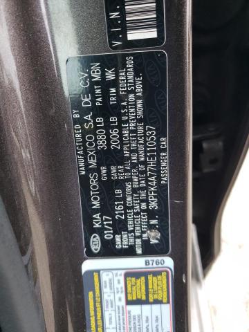 3KPFK4A77HE110537 KIA FORTE LX