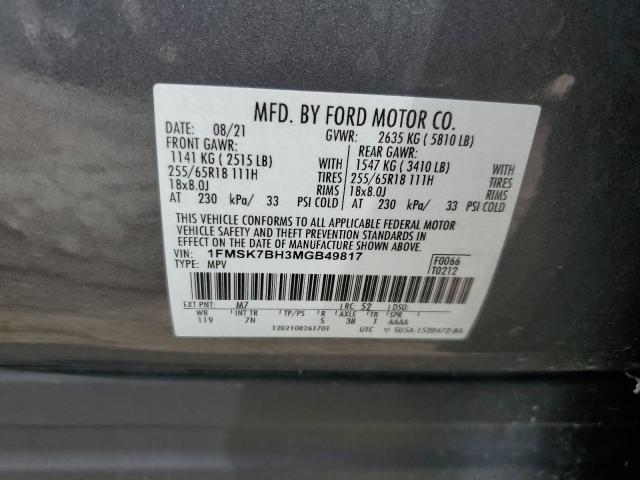 1FMSK7BH3MGB49817 | 2021 Ford explorer