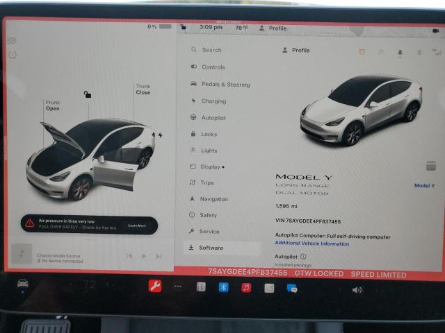 7SAYGDEE4PF837455 | 2023 TESLA MODEL Y