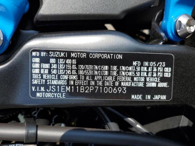 2023 SUZUKI GSX800 R - JS1EM11B2P7100693