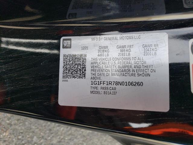 2022 CHEVROLET CAMARO LT1 - 1G1FF1R78N0106260