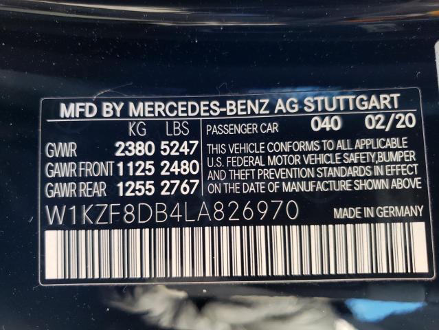 W1KZF8DB4LA826970 2020 MERCEDES-BENZ E-CLASS, photo no. 12