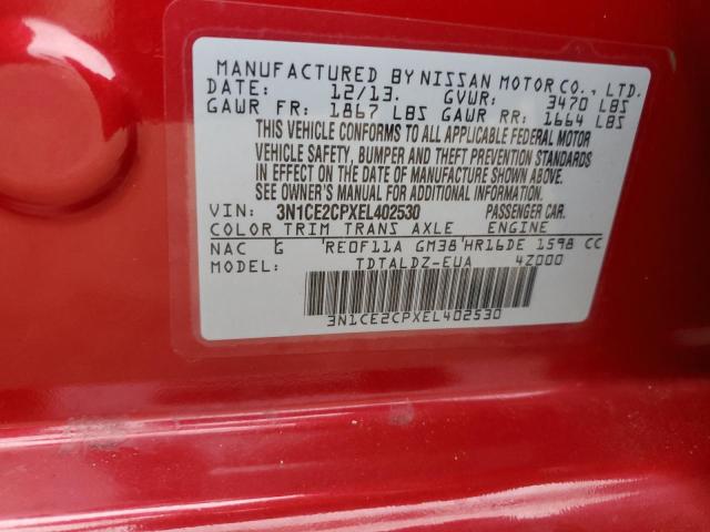 3N1CE2CPXEL402530 Nissan Versa Note S
