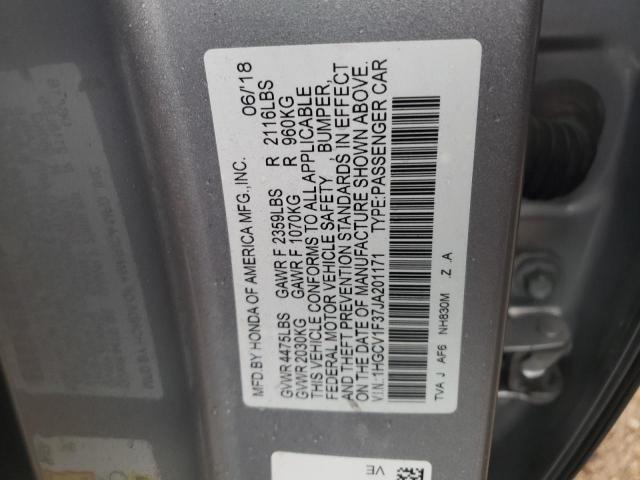 2018 HONDA ACCORD SPO - 1HGCV1F37JA201171