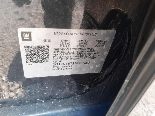 1G1ZD5ST2JF237807 Chevrolet MALIBU LT