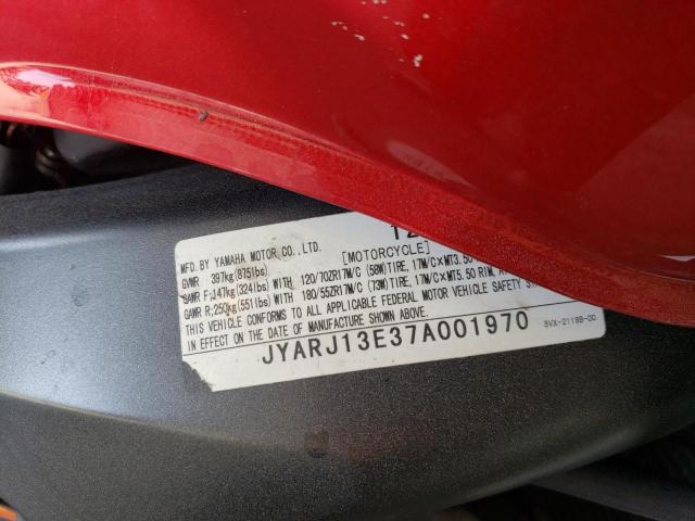 2007 YAMAHA FZ6 SHG JYARJ13E37A001970