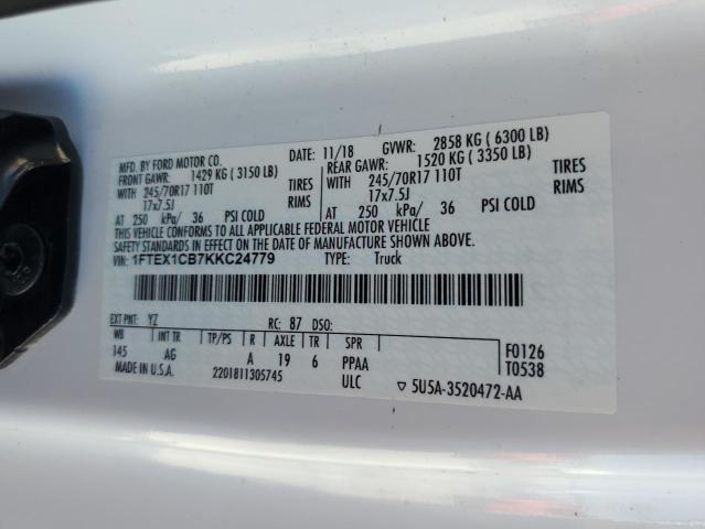2019 FORD F150 SUPER - 1FTEX1CB7KKC24779