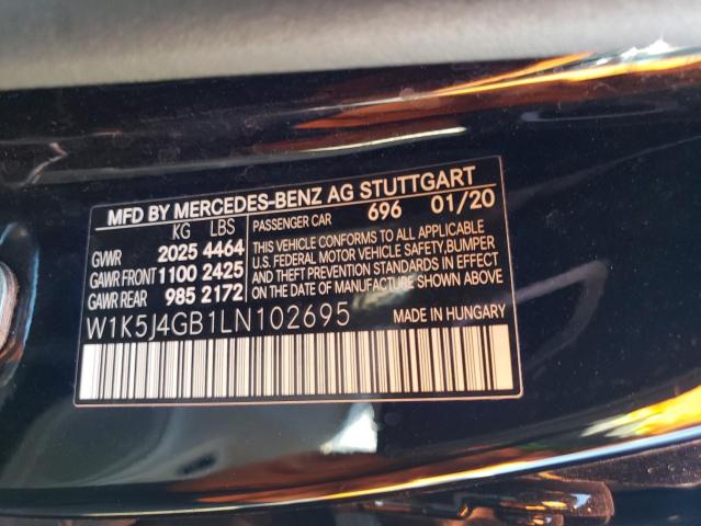 W1K5J4GB1LN102695 Mercedes-Benz CLA 250