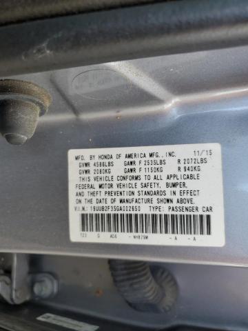 19UUB2F35GA002650 | 2016 ACURA TLX