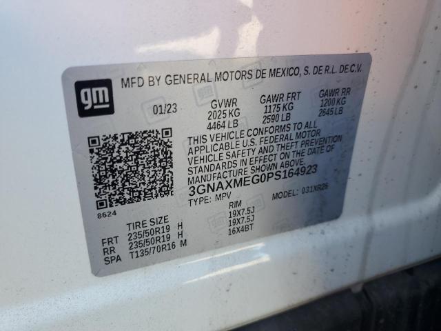 3GNAXMEG0PS164923 | 2023 Chevrolet equinox rs