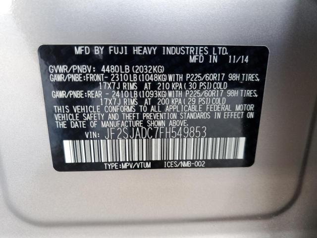 JF2SJADC7FH549853 Subaru Forester 2.5i Premium