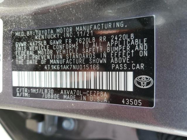 2022 TOYOTA CAMRY XSE - 4T1K61AK7NU015166