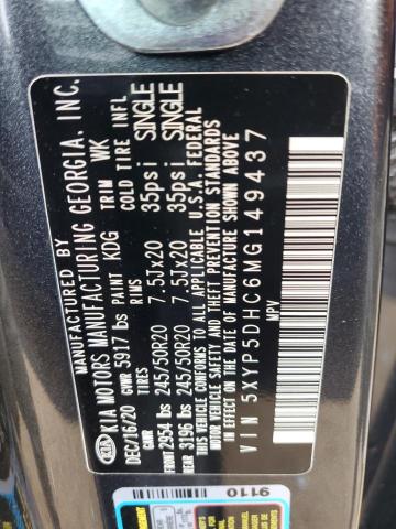 5XYP5DHC6MG149437 KIA Telluride Sx