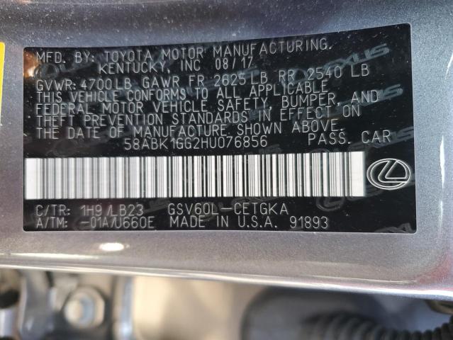 2017 LEXUS ES 350 - 58ABK1GG2HU076856