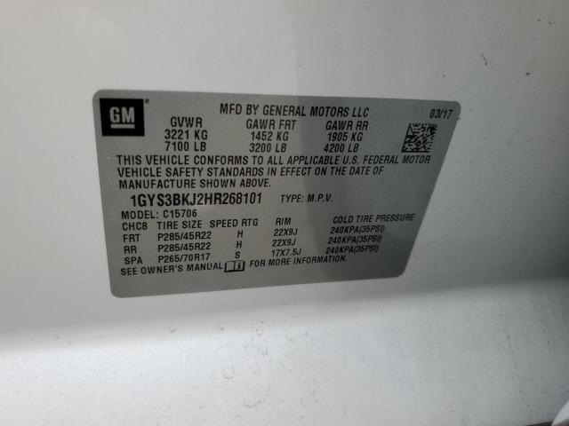 2017 CADILLAC ESCALADE L - 1GYS3BKJ2HR268101