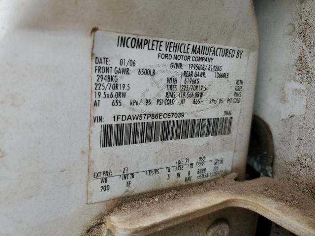 1FDAW57P86EC67039 2006 Ford F550 Super Duty
