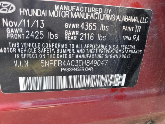 5NPEB4AC3EH849047 | 2014 HYUNDAI SONATA GLS