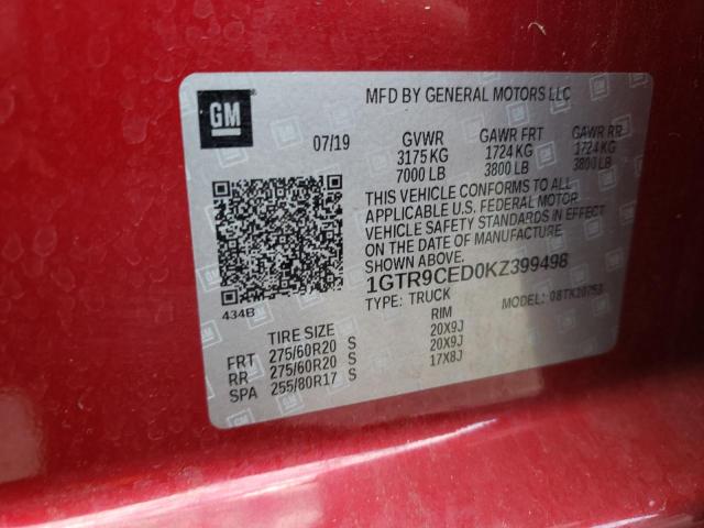 1GTR9CED0KZ399498 GMC Sierra K1500 Elevation