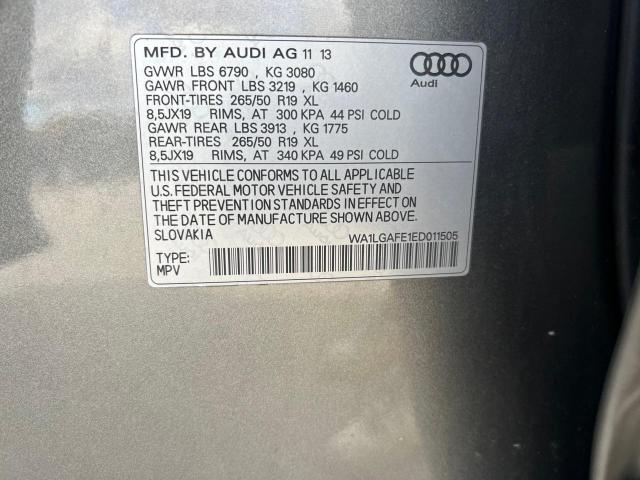 WA1LGAFE1ED011505 2014 AUDI Q7, photo no. 10