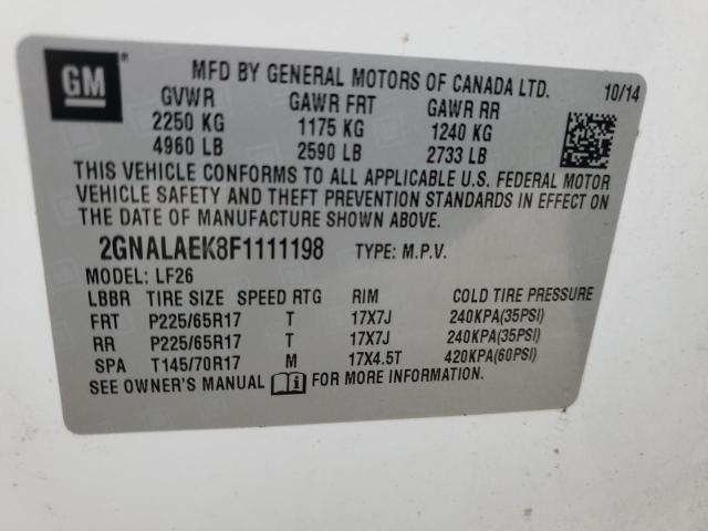 2GNALAEK8F1111198 | 2015 CHEVROLET EQUINOX LS