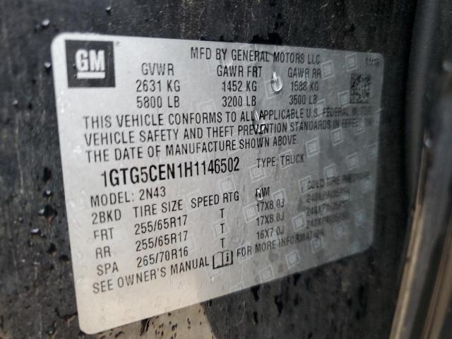 1GTG5CEN1H1146502 GMC CANYON SLE