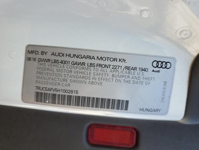 2017 AUDI TT TRUC5AFV5H1002815