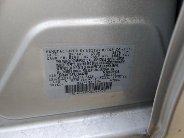 3N1AB7AP7JL644279 Nissan SENTRA S
