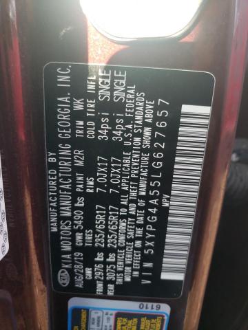 5XYPG4A55LG627657 KIA SORENTO S