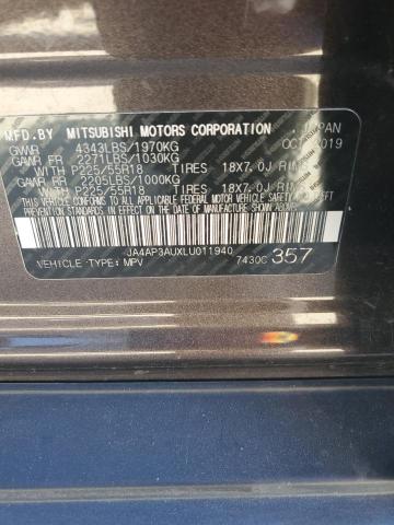 JA4AP3AUXLU011940 Mitsubishi Outlander Sport Es