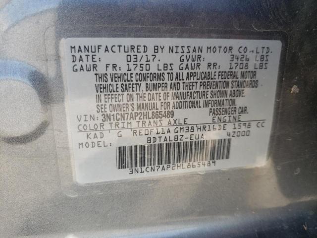 3N1CN7AP2HL865489 Nissan VERSA S