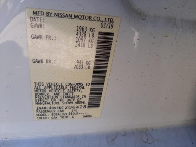 1N4BL4BV4KC206428 Nissan ALTIMA S